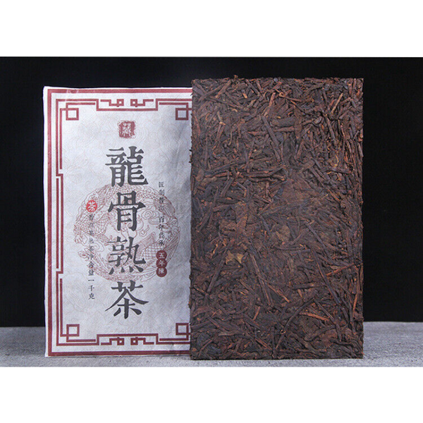 Ripe Tea 1000g Black Tea Puerh Tea Brick Old Tea Stem Dragon Bone Ripe Tea