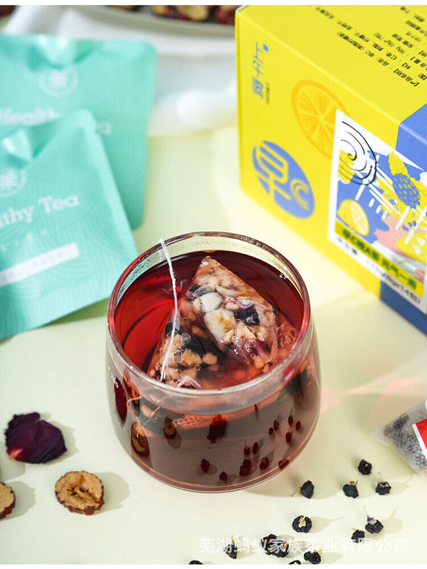 HelloYoung Flower Tea Mulberry Lily Poria Cocos Tea Cili Lemon Tea Flower Grass