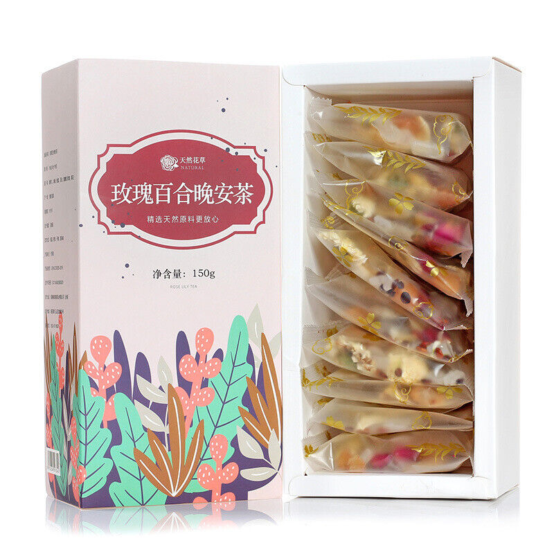 HelloYoung 厂家批发 玫瑰百合晚安茶 酸枣仁菊花组合睡眠茶花茶盒装