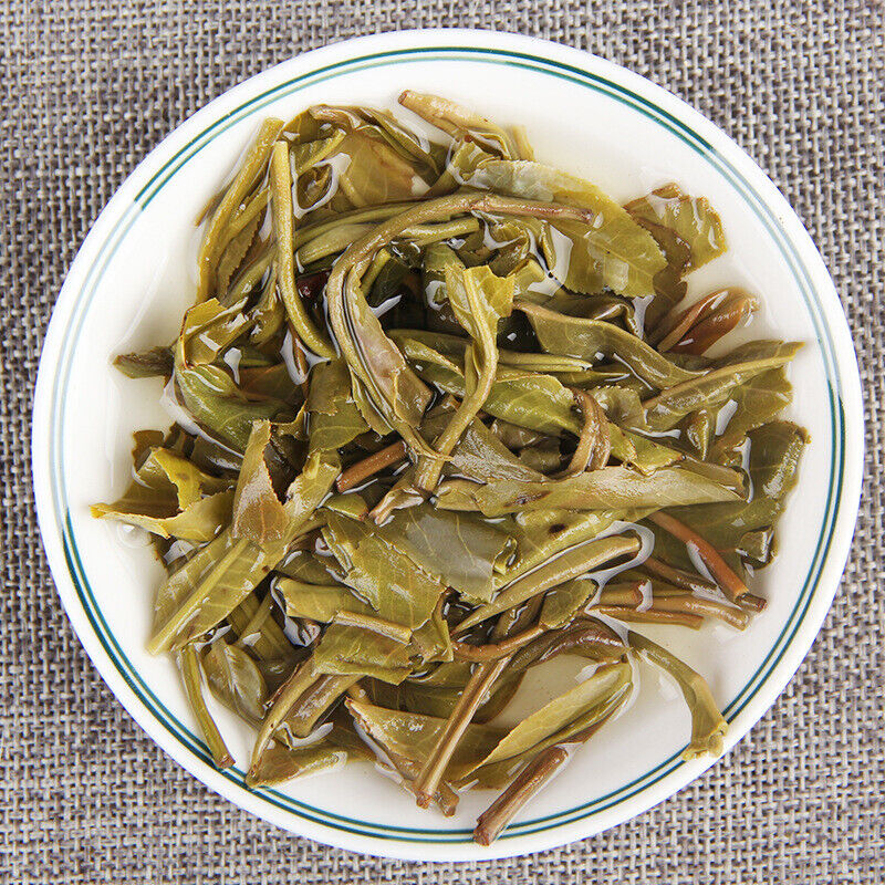 HelloYoung Pu-erh Green Tea Health Care 500g Ancient Tree Raw Pu'er Tea Cake Bamboo Basket
