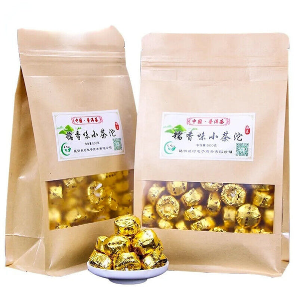 HelloYoung Shu Puer Mini Tuocha Ripe Puer Tea 500g Glutinous Rice Aroma