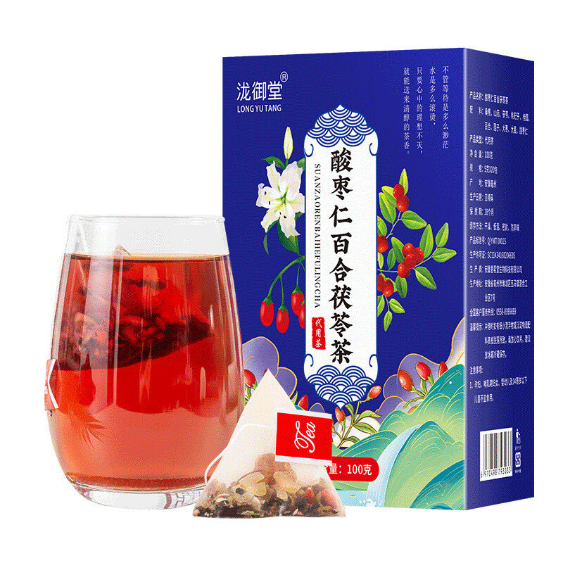 Poria Jujube Lily Lotus Tea Herbal Blend Relaxing Wellness Drink Secondary image