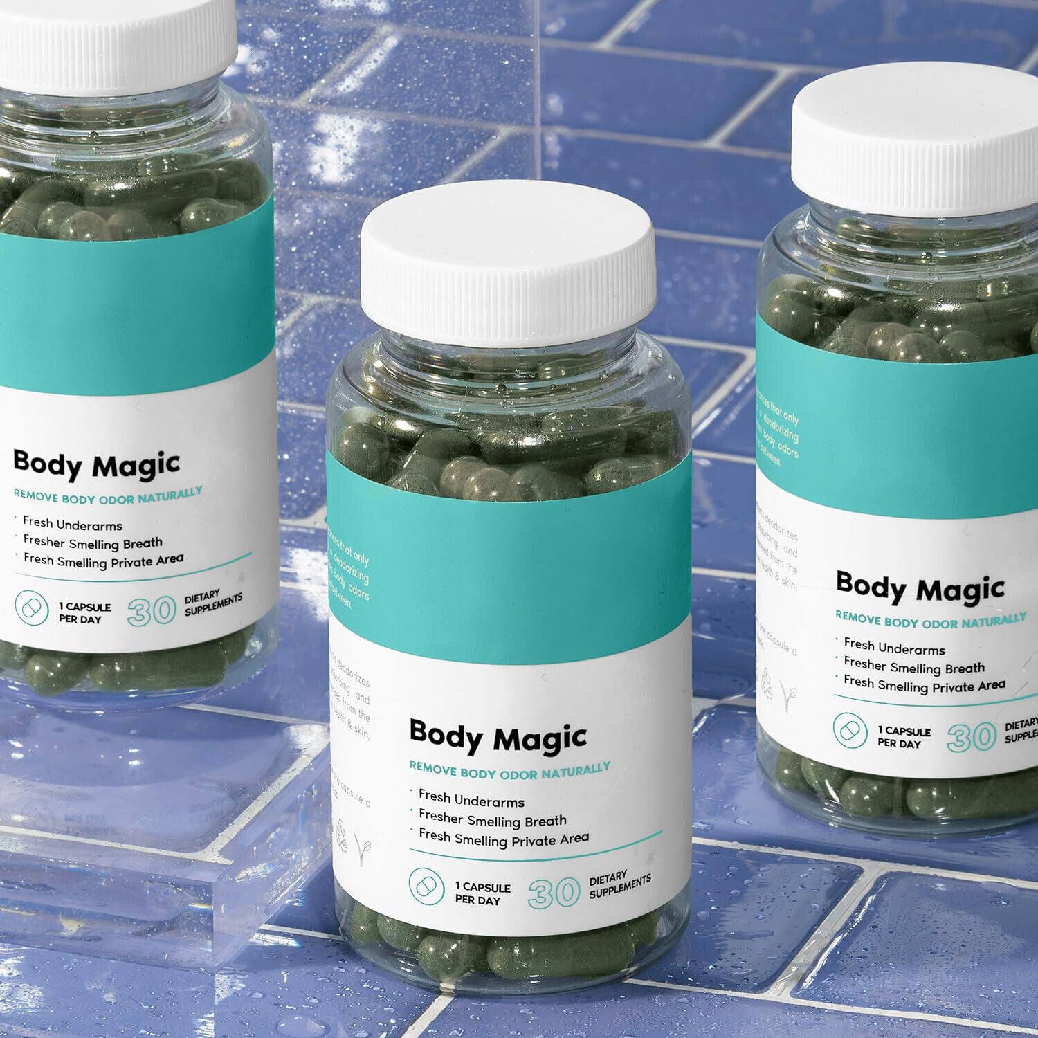 Premium Chlorophyll Capsules for Body Odor, Gut Health & Skin Detox 30 Capsules Secondary image