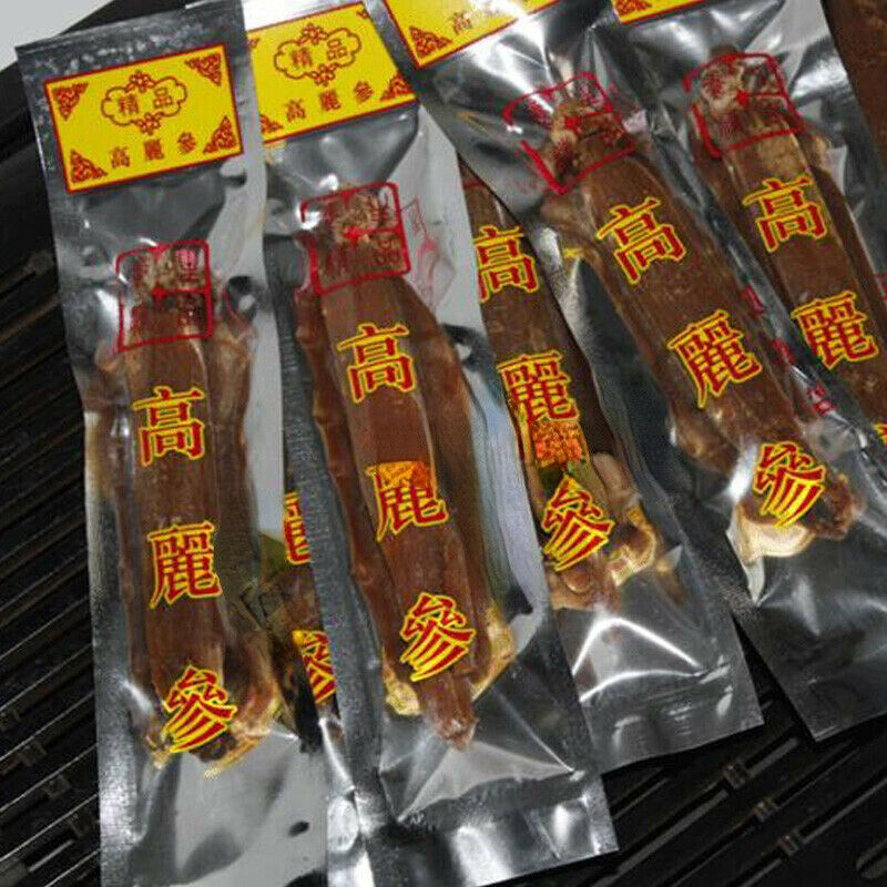 HelloYoung 4 Pcs 10 Years Dry Ginseng Roots Korean Red Ginseng Chinese Herbal Medicine Secondary image