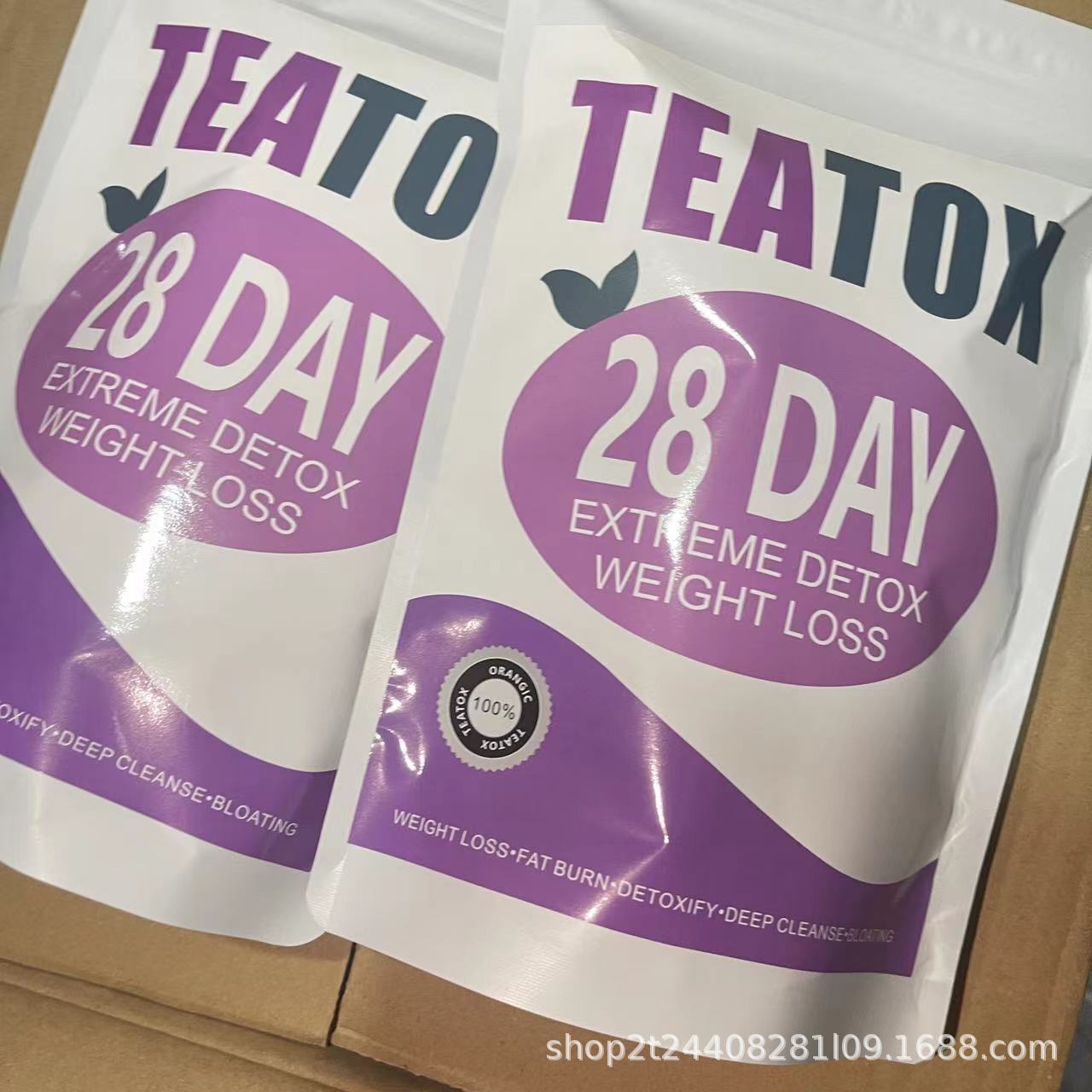 28 Day Detox Slim Flat Tummy Tea Bags Organic Herbal Tea Secondary image