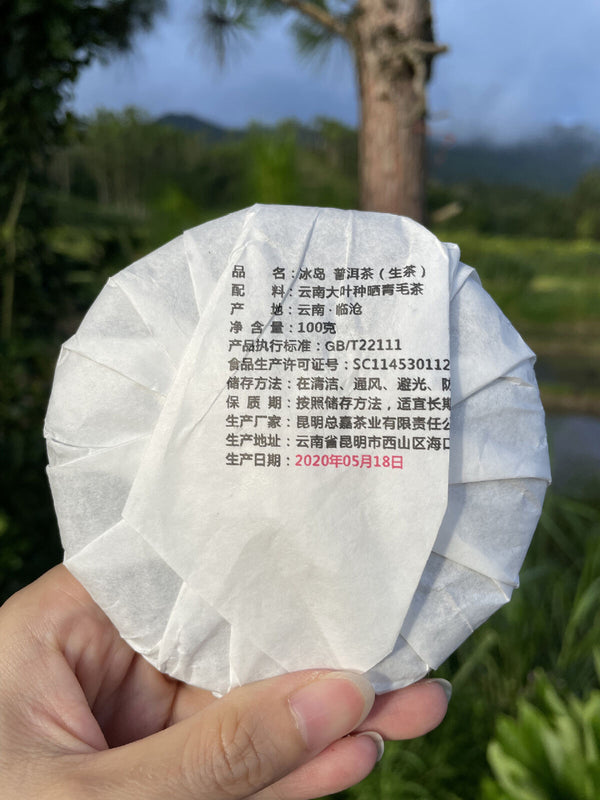 HelloYoung Rare Icelandic Ancient Tree Pu-erh Tea Fat Scraping Raw Tea Sweet 100g