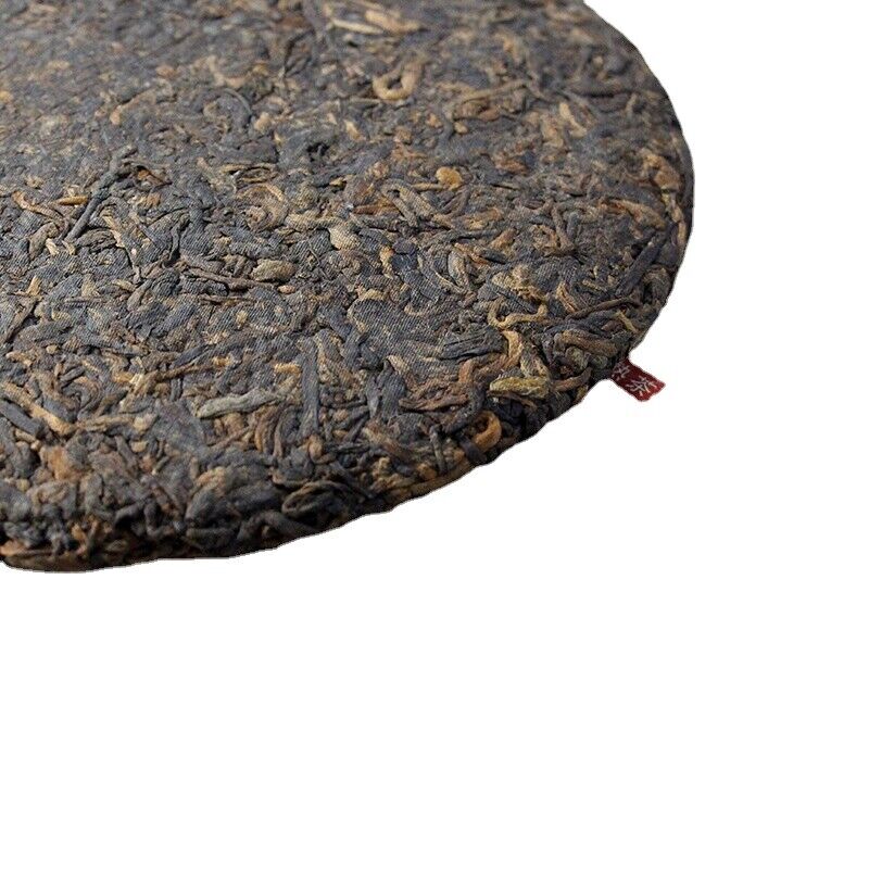 HelloYoung 357g Yunnan Pu'er Ripe Tea Aged Pu'er Ripe Cake Tea Menghai Qizi Cakes Black Tea