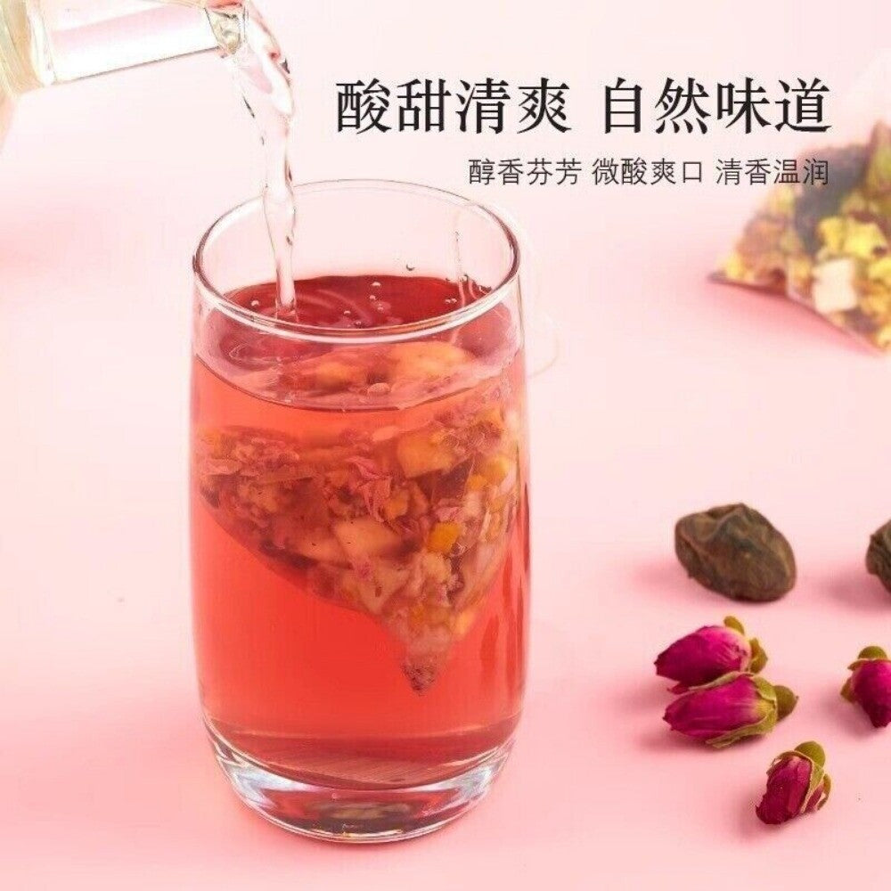 Plum Hawthorn Apple Rose Mulberry Tangerine Peel Herbal Fruit Tea Blend