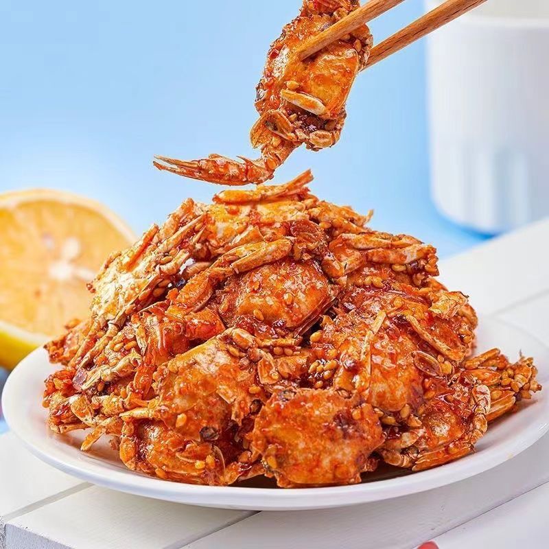 Seafood Snack Sweet & Spicy Crispy Ready to Eat Instant Spicy Small Sea Crab