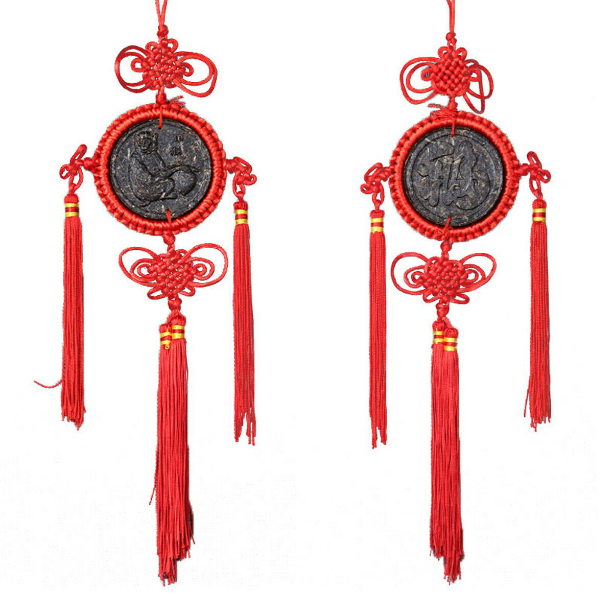 HelloYoung 12 Pcs Ripe Puerh Tea Zodiac Craft Pendant Decorative Gifts Organic China Yunnan Secondary image