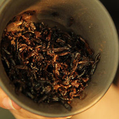 HelloYoung 200g Cang Pu Golden Bud Puerh Tea Ripe Cake Tea Menghai Chen Xiang Pu'er Cake