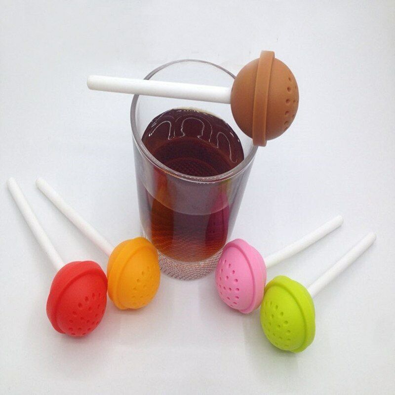 Loose-Leaf Infuser Silicone Tea Lollipop Tea Strainer Diffuser Flower Tea Filter