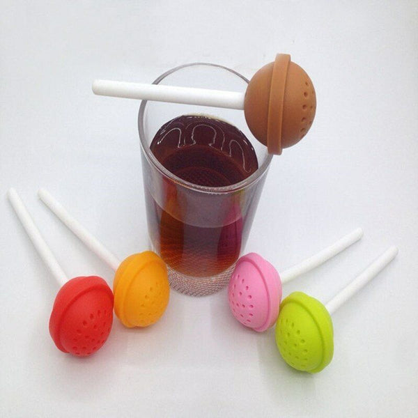 Loose-Leaf Infuser Silicone Tea Lollipop Tea Strainer Diffuser Flower Tea Filter