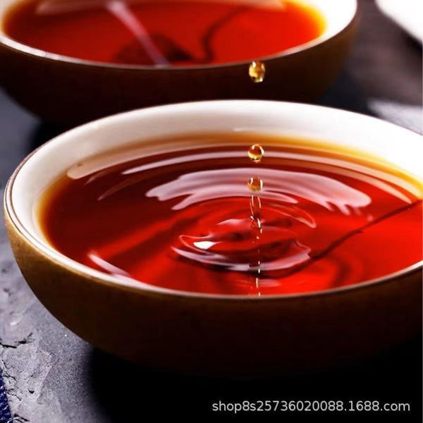 HelloYoung Yunnan Seven Zi Cakes Golden Bud Traditional Craft Puerh Ripe Tea Cake Tea 357g