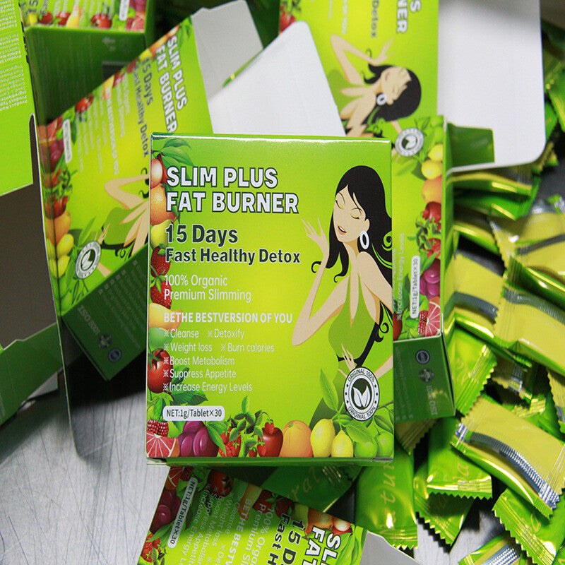 SLIM PLUS Fat Burner Detox Tablets Glutathione & Turmeric 30 Tablets