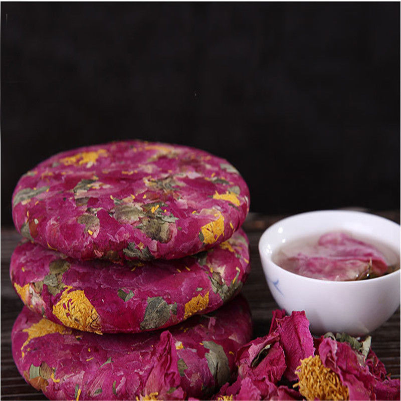 HelloYoung200g Quality Artistic Blooming Tea Peony Scented Puer Flower Nectar Fruit Herbal Tea