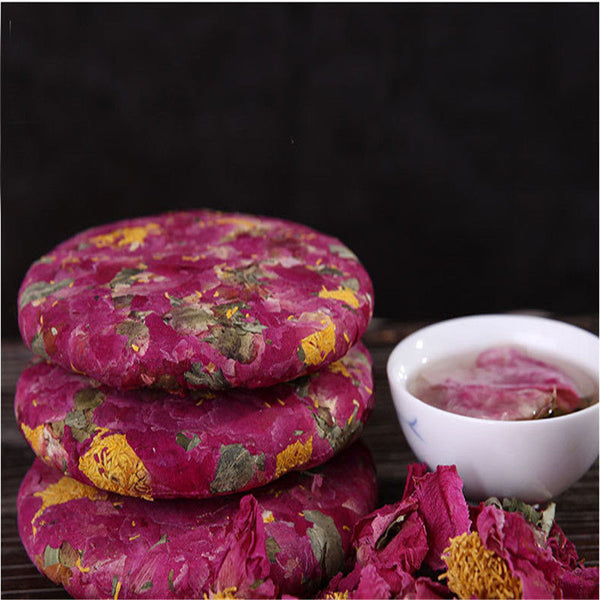 HelloYoung200g Quality Artistic Blooming Tea Peony Scented Puer Flower Nectar Fruit Herbal Tea