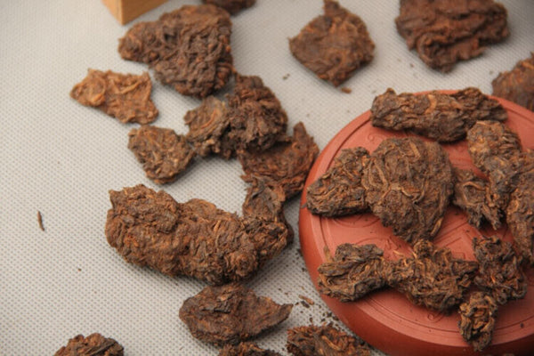 Supreme Aged Golden Buds Lao Cha Tou Pu'er Pu-erh Loose Tea Puer Ripe Shu 250g