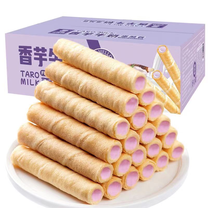 Delicious new taro milk Chicken rolls crispy snacks with rich cream flavor