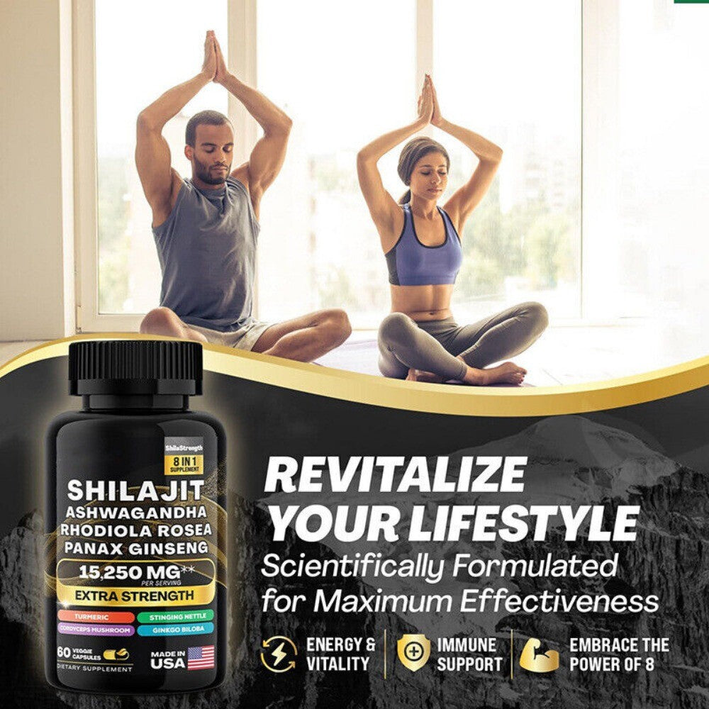 Himalayan Shilajit Resin 100% Organic Pure Fulvic Acid Potent Premium