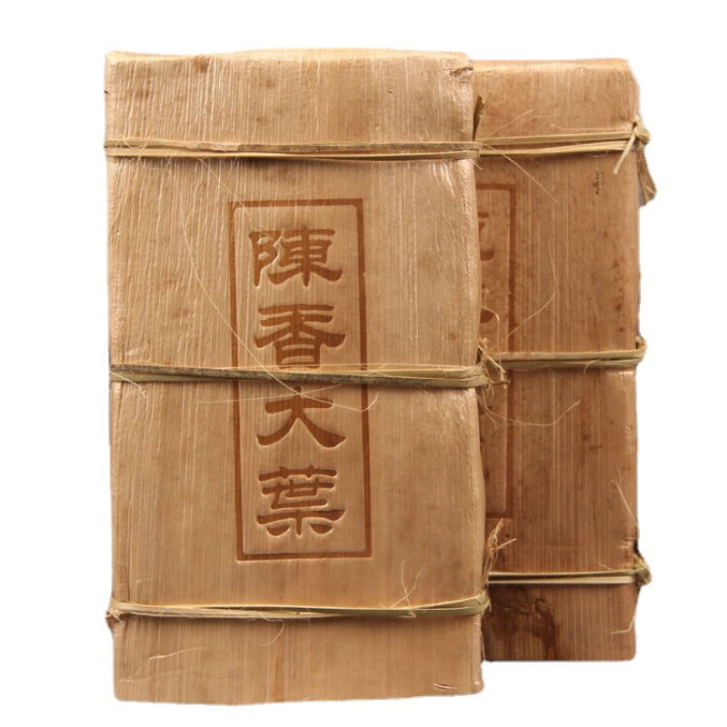 HelloYoung Brick Chinese Ancient Tree Big Leaf Pu-erh Tea 1000g Bamboo Shell Old Pu'er Tea