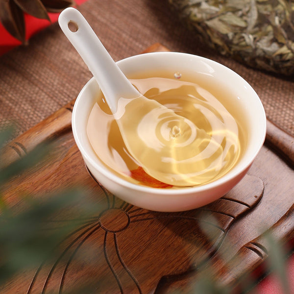 HelloYoung 300g Fuding White Tea Peony King Old White Tea Cake High Mountain Aged Wild Tea