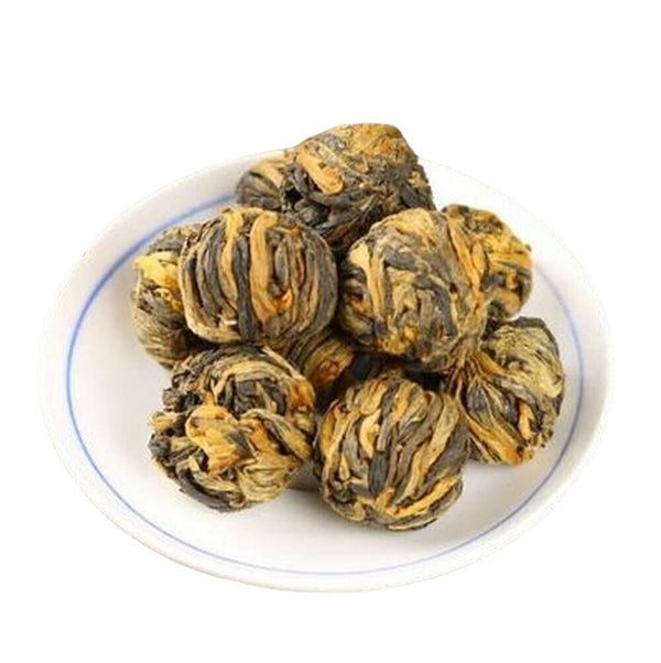 HelloYoung Organic Hong Kong Blooming Tea Ball Yunnan Black Tea Dragon Ball Tea 500g/17.6oz