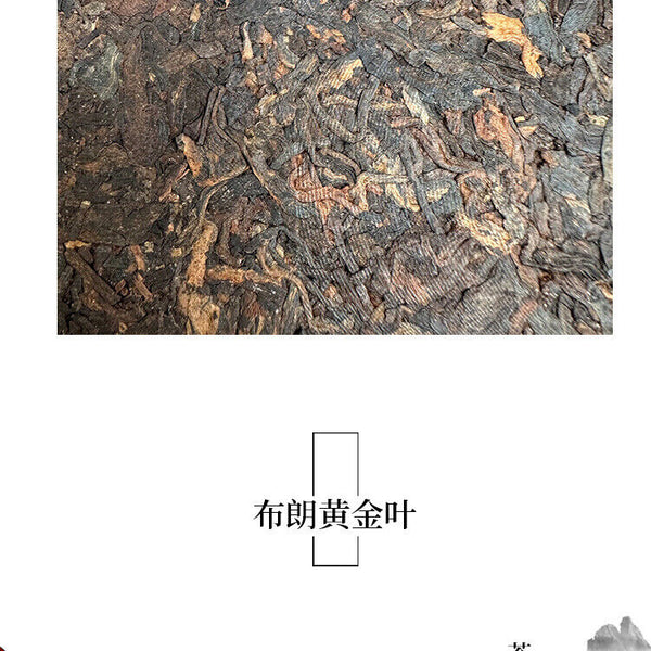 HelloYoung Brown Gold Leaf Puerh Brick Puerh Ripe Tea Brick Puerh Tea 250g/8.8OZ
