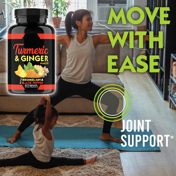 Turmeric Curcumin with Ginger + Black Pepper Joint Pain Maxx Strength Capsules