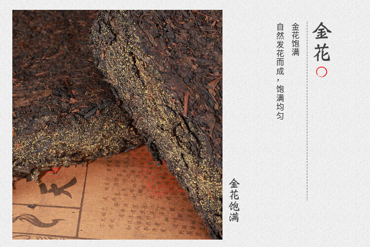 HelloYoung 920g Anhua black tea Tianjian Fu brick black tea raw tea golden flower black tea