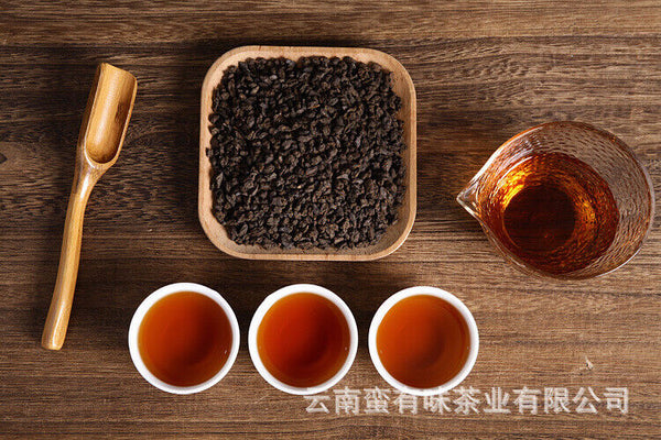 HelloYoung 500g Yunnan Pu'er Tea Menghai Nuoxiang Ripe Tea Fossil Crushed Silver (No. C3)