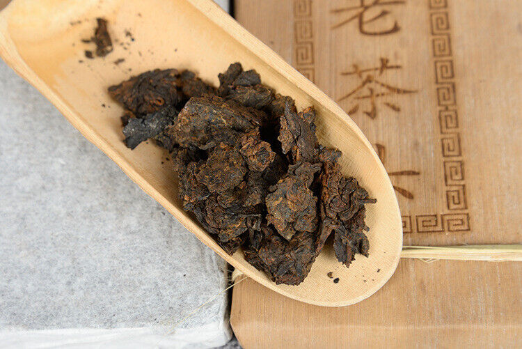 HelloYoung Pu'er Tea Golden Bud Brick 250g Ripe Tea Brick Healthy Drink