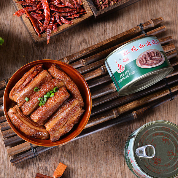 Mei Cai Kou Rou Canned Ready-to-Eat 397g x 4 Braised Pork Belly Dongpo Pork