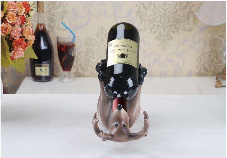Wine Bottle Shelf Resin Drunk Deer Wine Rack Wine Holder Home Decoration Crafts