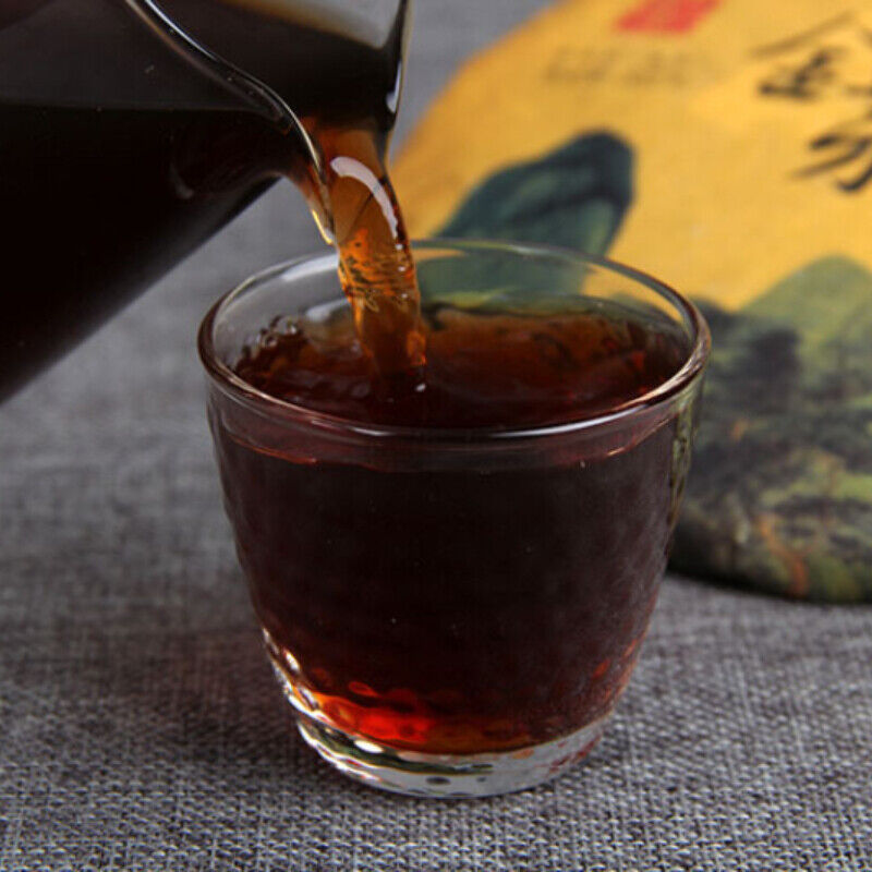 Organic Ripe Puerh Tea Cake Iceland Golden Buds Ripe Puer Tea 357g/12.59oz