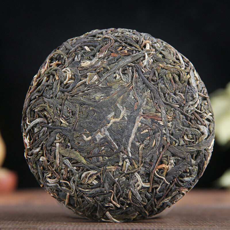 HelloYoung 100g Yunnan Menghai Sleeping Deer Mountain Sun Green Pu'er Raw Tea Cake Secondary image