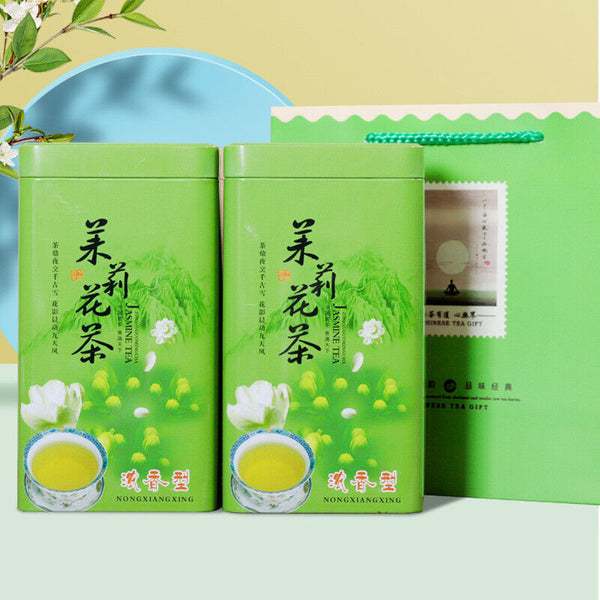HelloYoung New Tea Jasmine Tea Strong Fragrant Cans Loose Green Tea Leaves Herbal Tea