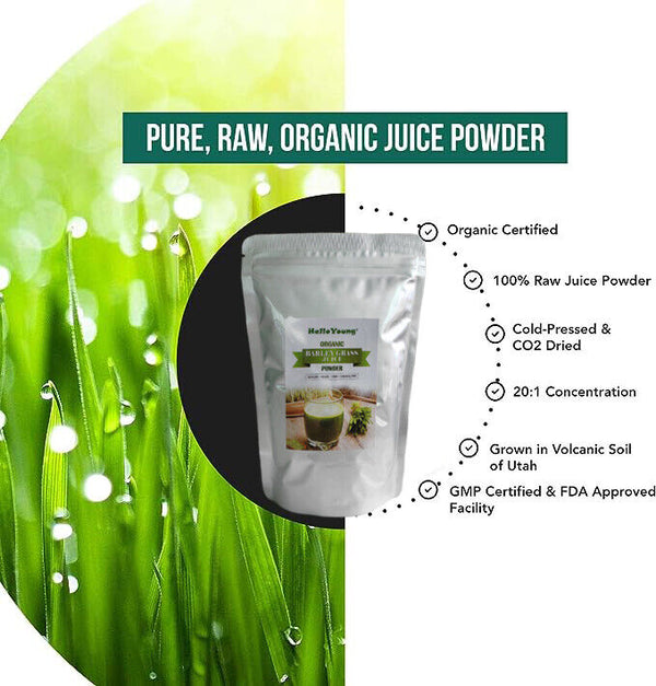 HelloYoung Imported Unsweetened Premium Organic Barley Grass Barley Health