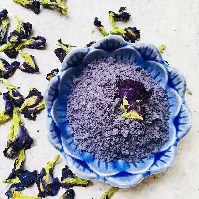 100% Pure Water Soluble Food Grade Blue Matcha Butterfly Pea Flower Powder