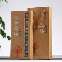 HelloYoung 21pcs Yunnan Pu'er Tea Colorful Dragon Pearl Handmade Dragon Pearl Pu'er Raw Tea