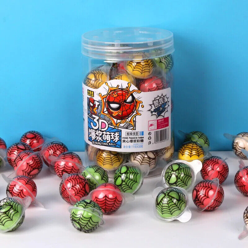 Fruit Flavored 3D Gummy Ball Candy Spherical Gum Eyeball Gummy Candy 30pcs