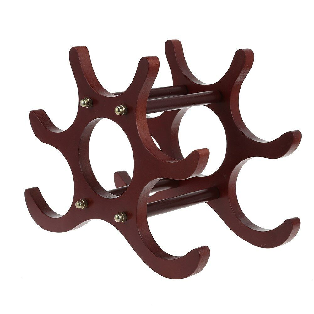 Wooden Wine Bottle Wine Racks Shelf Home Bar Holder Wine Stand 6 Bottle Display
