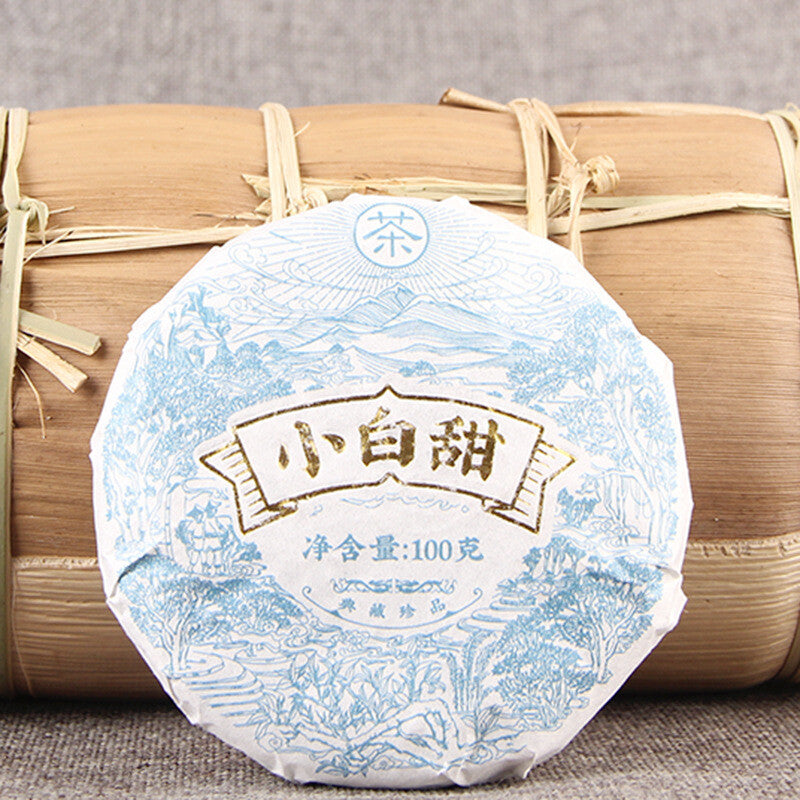 Chinese White Tea Cake Natural Ancient Tree Xiao Bai Tian 100g High Mountain Tea