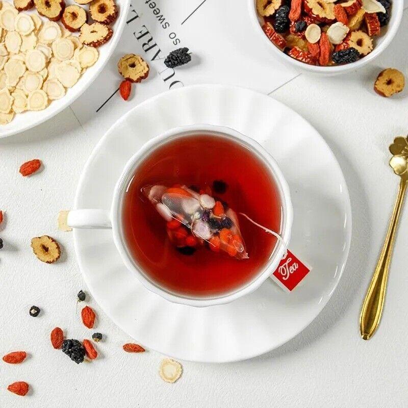 Natural Ginseng Mulberry Black Goji Berry Red Date Dried Health Tea -100g Main image