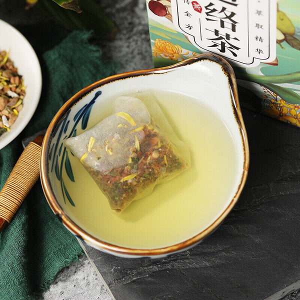 HelloYoung 150g ginseng seven Tongluo tea kombucha acacia almond chrysanthemum health tea