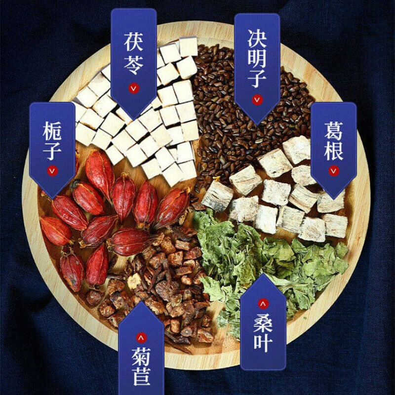 HelloYoung Healthy Herbal TeaFuling Zhizi Juju Tea 北京同仁堂 茯苓栀子菊苣茶决明子桑叶蒲公英葛根 150g(5*30袋)天然降酸茶 Secondary image