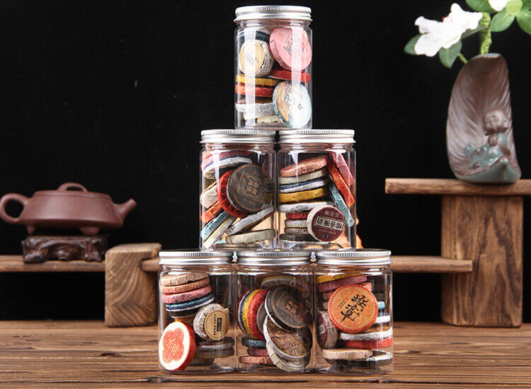 Yunnan Glutinous Rice Fragrant Raw and ripe Pu-erh Tea -Small Tea Cake13pcs/can