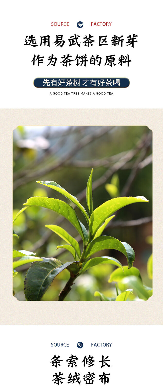 HelloYoung 357g Yunnan Pu'er Tea Cake Yiwu Raw Tea Tightly Pressed Pu'er Tea Cake