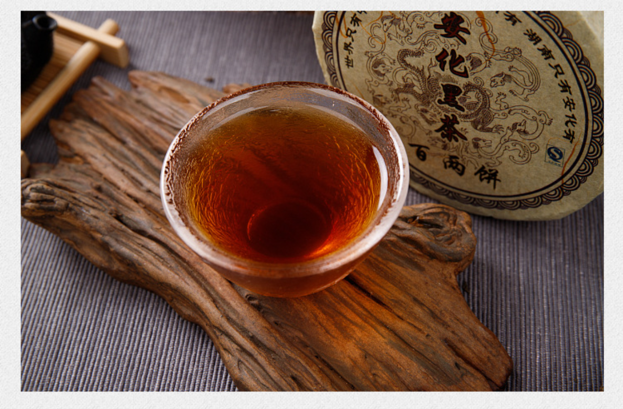 HelloYoung 150g Black Tea Cake Hunan Anhua Black Tea Flower Roll Hundred Thousand Liang Tea