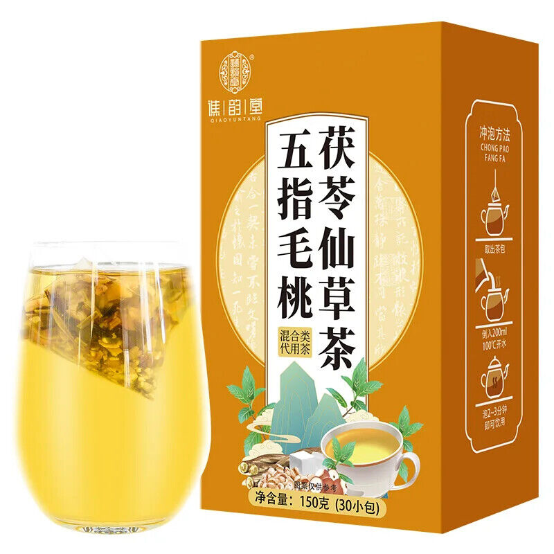 Five Finger Peach Poria Cocos Xiancao Tea Healthy Herb Tea Bag 150g/5.29oz Main image